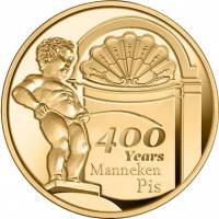 (05) Монета Бельгия 2019 год 2,5 евро "Фонтан Писающий мальчик"  Латунь  UNC